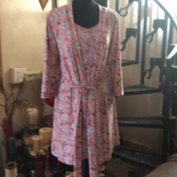 NWOT Lala Chemise Nightgown & Robe Set S/M - Picture 3 of 7